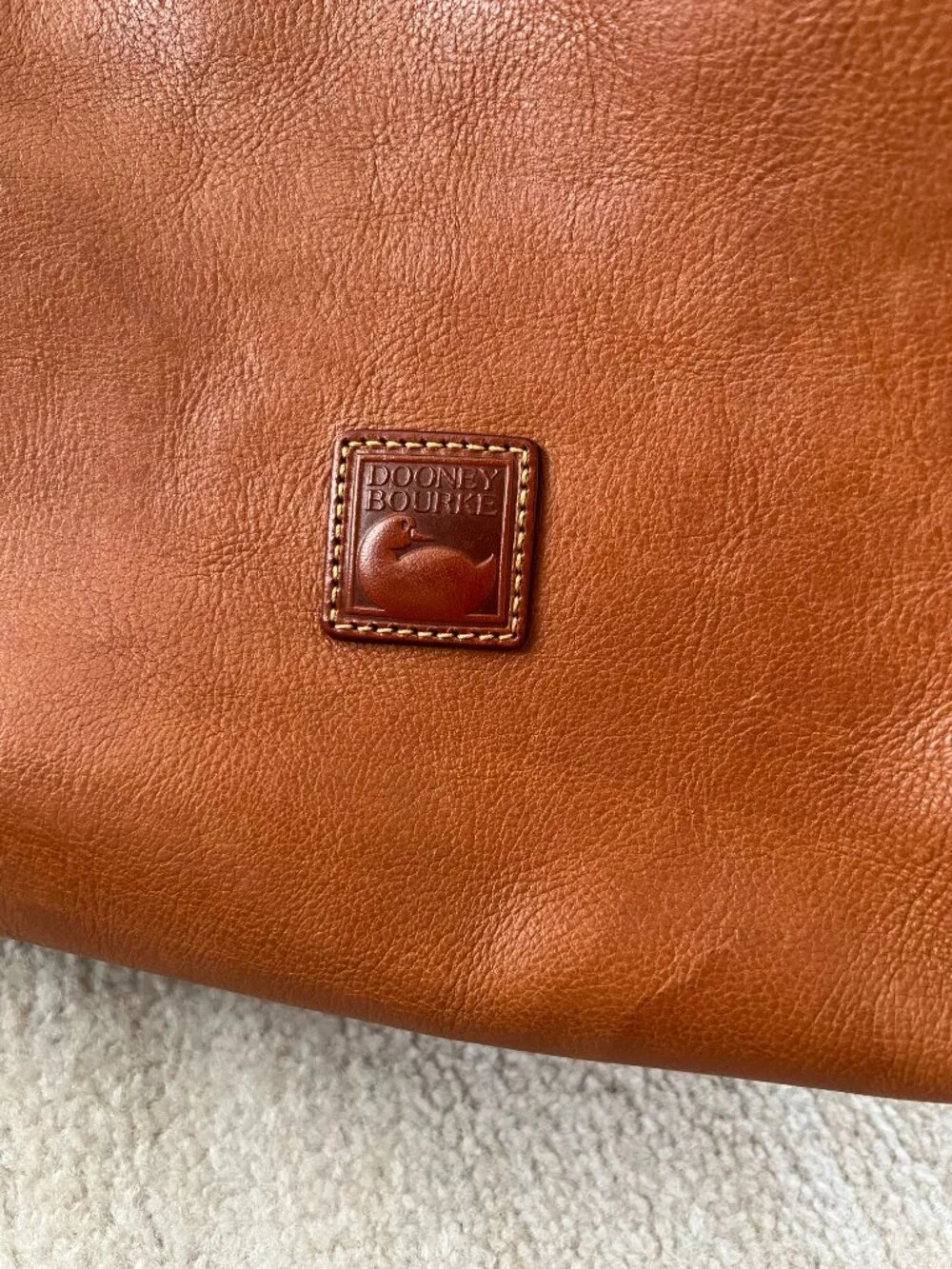 Dooney & Bourke Florentine Leather Twist Strap Hobo Shoulder Bag